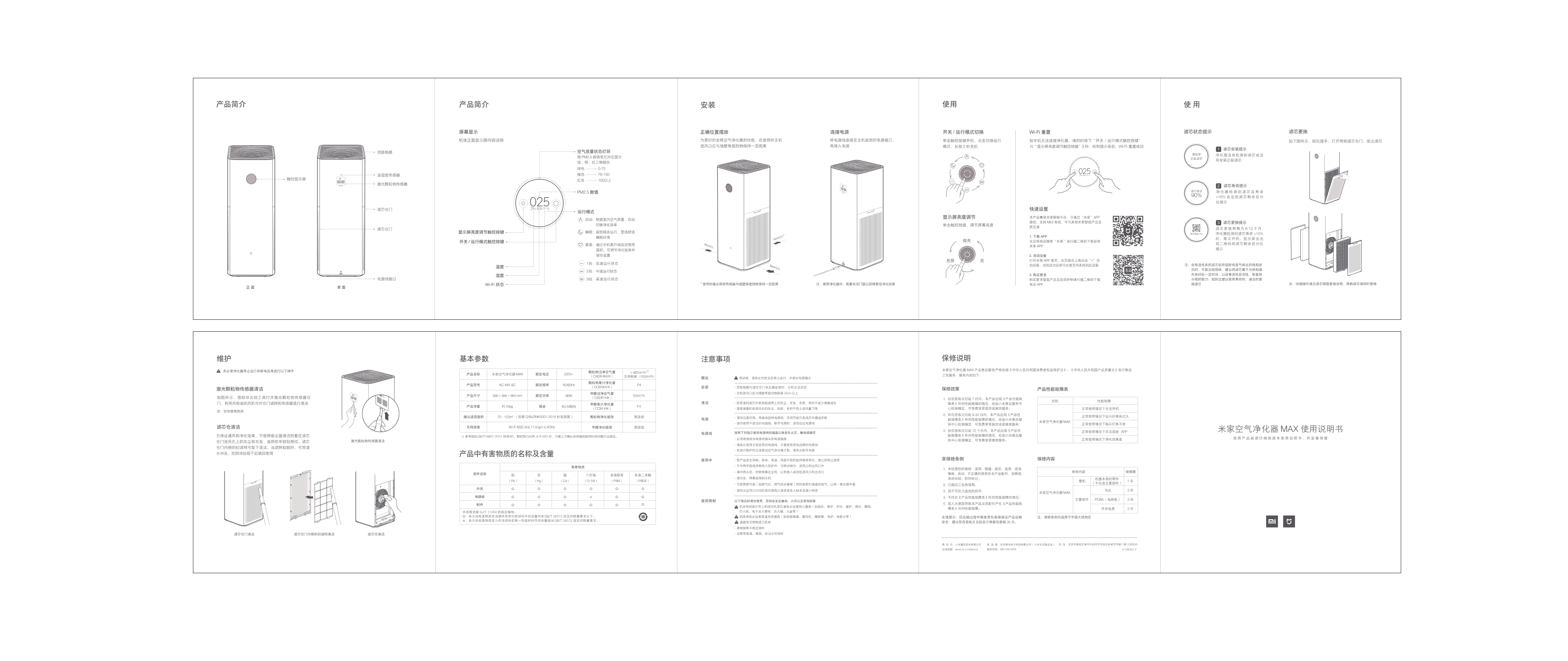 智米 空气净化器 米家空气净化器 max 使用说明