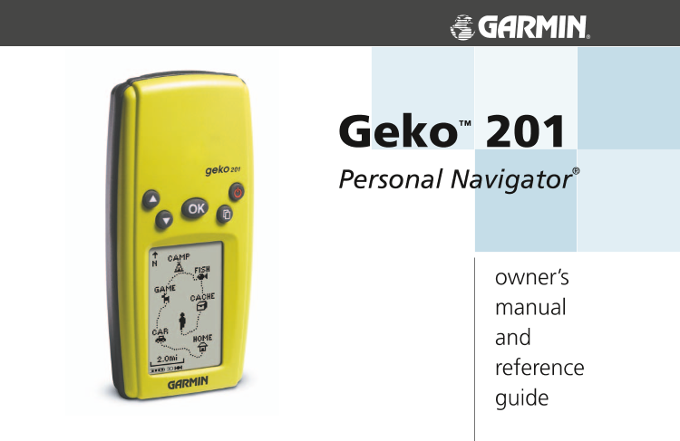 GARMIN,佳明GARMIN Geko 201 Manual说明书用户手册