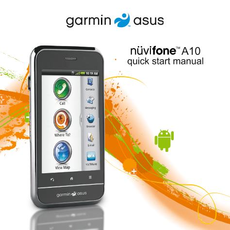 GARMIN,佳明garmin asus nüvifone A10 快速入门手册