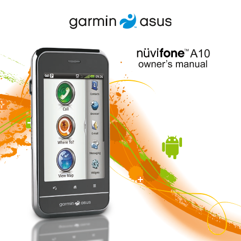 GARMIN,佳明GARMIN asus nuvifone A10 owner’s manual说明书用户手册