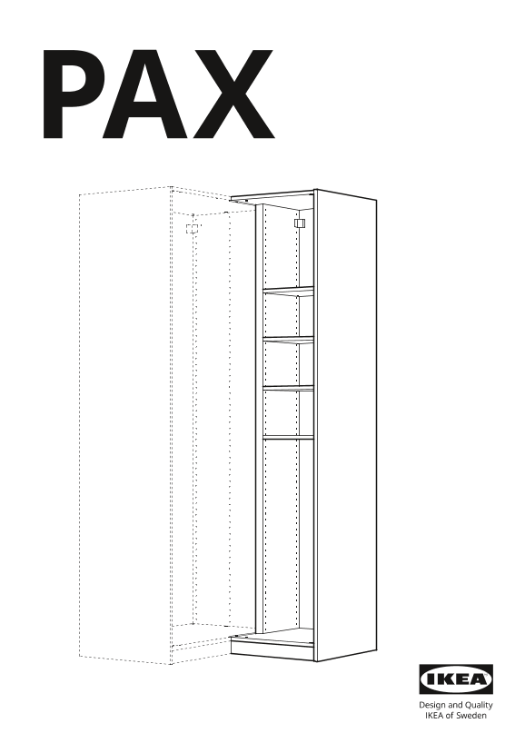 IKEA宜家 PAX 帕克思(货号703.469.51)安装指南组装说明书_共2份(全)