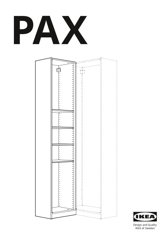 IKEA宜家 PAX 帕克思(货号903.469.45)安装指南组装说明书_共2份(全)