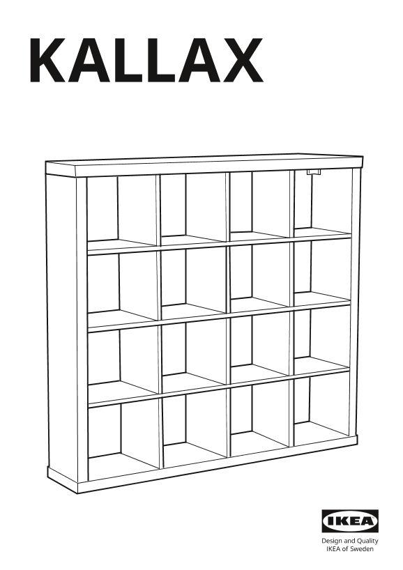 IKEA宜家 KALLAX 卡莱克(货号204.717.25)安装指南组装说明书_共1份(全)