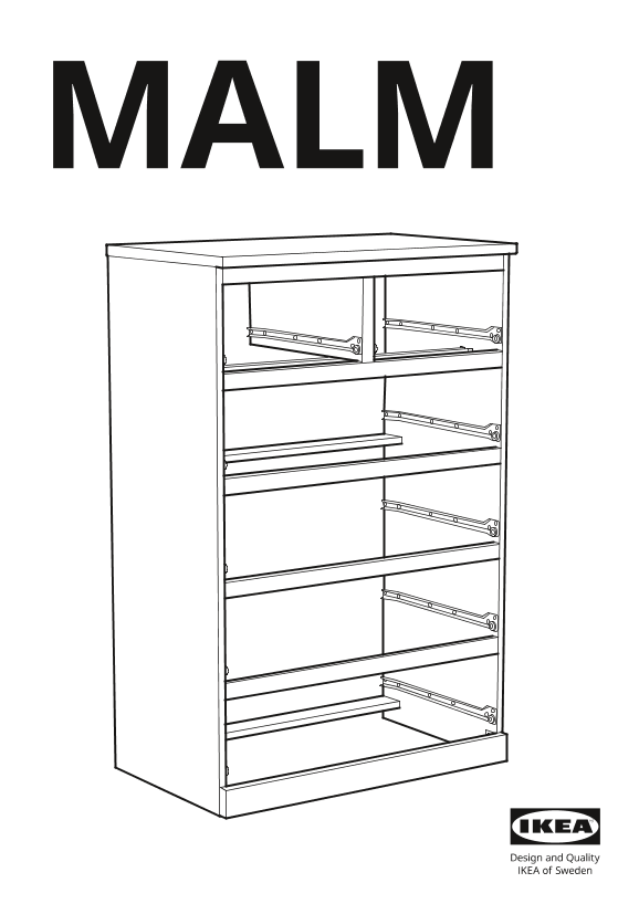 IKEA宜家 MALM 马尔姆(货号403.546.45)安装指南组装说明书_共2份(全)