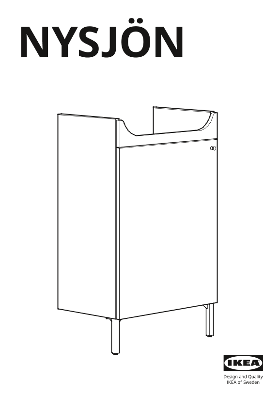 IKEA宜家 NYSJÖN 尼逊(货号204.708.58)安装指南组装说明书