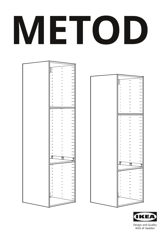 IKEA宜家 METOD 米多(货号102.709.68)安装指南组装说明书