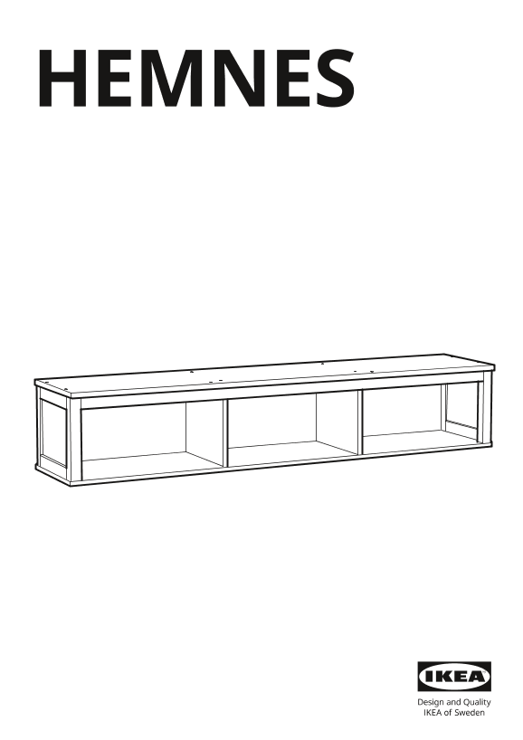 IKEA宜家 HEMNES 汉尼斯(货号303.491.93)安装指南组装说明书