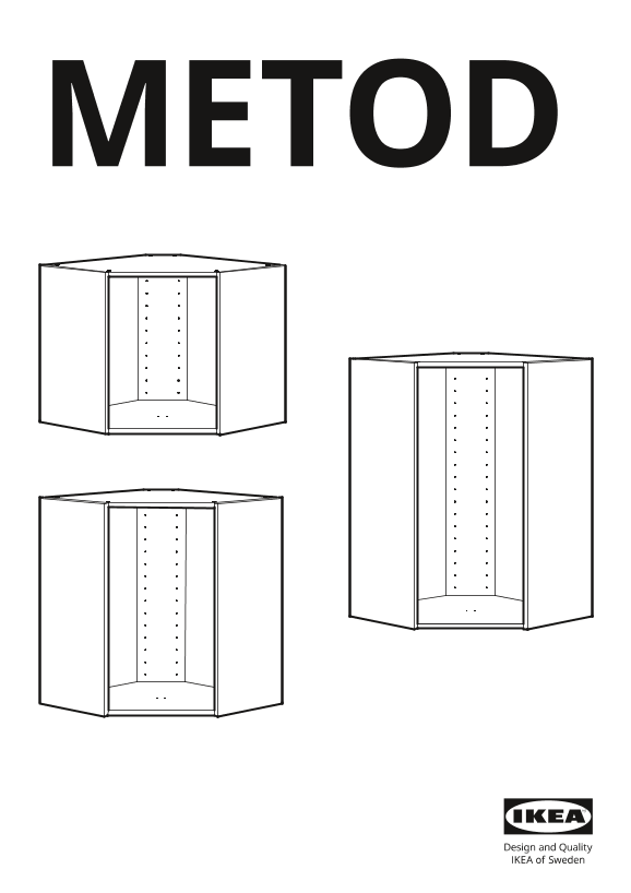 IKEA宜家 METOD 米多(货号002.709.78)安装指南组装说明书