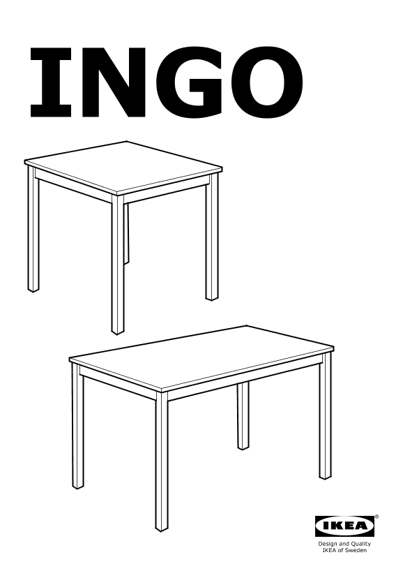 IKEA宜家 INGO 英格(货号601.617.97)安装指南组装说明书