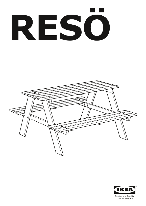 IKEA宜家 RESÖ 瑞索(货号502.283.26)安装指南组装说明书