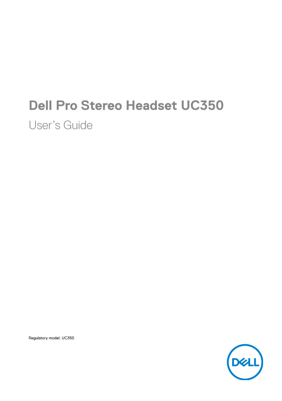 Dell戴尔Dell Pro Stereo Headset UC350 User’s Guide 说明书 用户手册