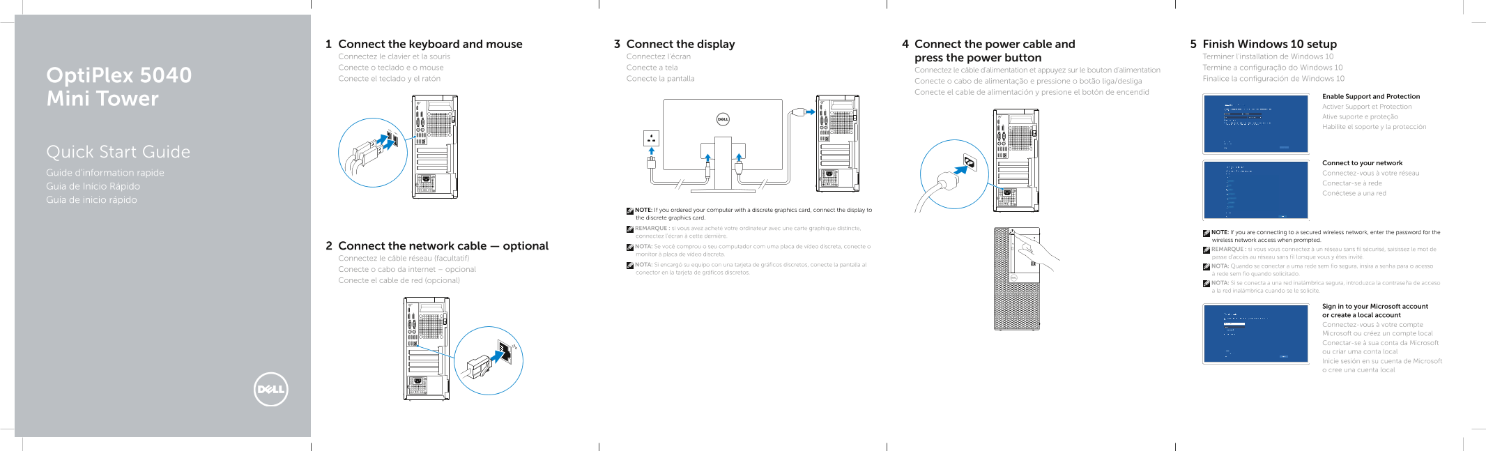 Dell戴尔Dell OptiPlex 5040 Mini Tower Quick Start Guide (Windows 7 8.1) 说明书 用户手册