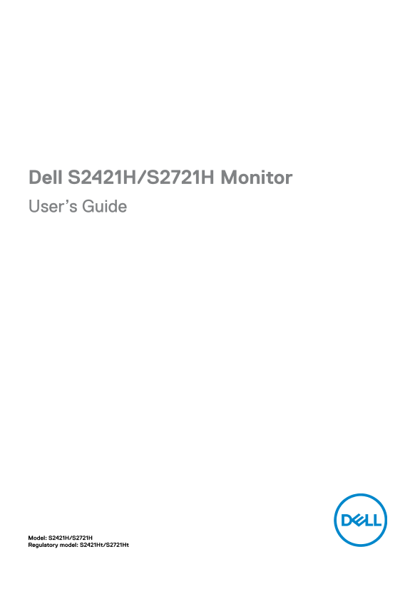 Dell戴尔Dell S2421H Monitor User’s Guide 说明书 用户手册