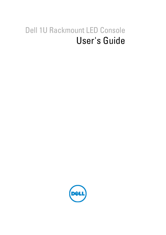 Dell戴尔Dell 1U Rackmount LED Console User’s Guide 说明书 用户手册