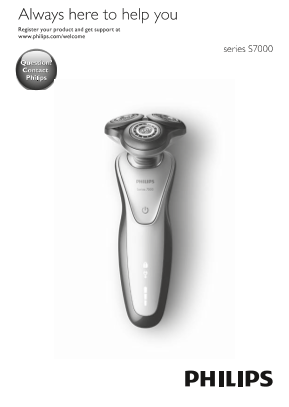 Philips 飞利浦Shaver series 7000 干湿两用电动剃须刀 S7530 43产品支持与说明书