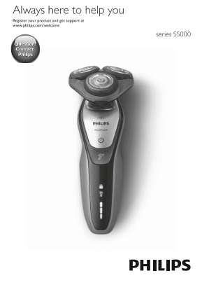 Philips 飞利浦Shaver series 5000 电动剃须刀 S5110 04产品支持与说明书